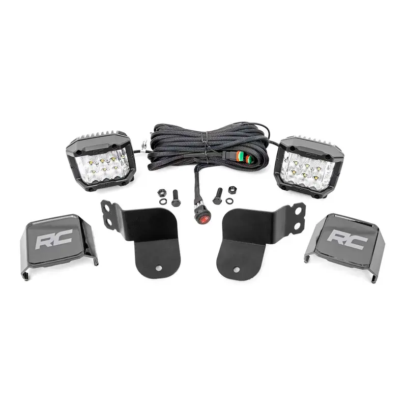 LED Light Kit | Cage Mount | 3" OSRAM | Wide Angle | Polaris General/XP/4 1000  | 93023