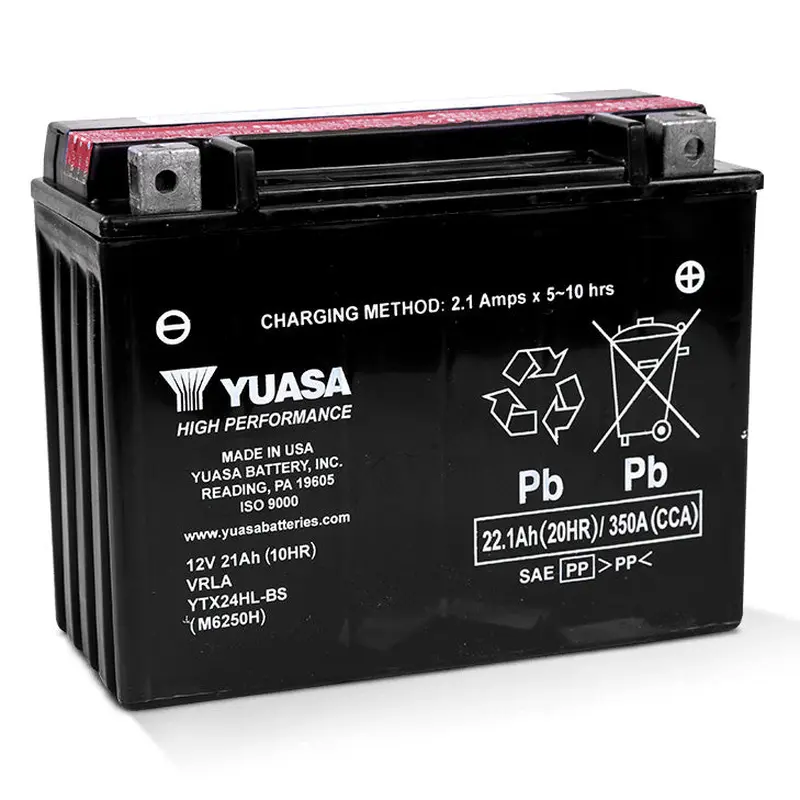 YTX24HL-BS DG Battery with acid pack Made in USA Yuasa (EYTX24HLBSPK)