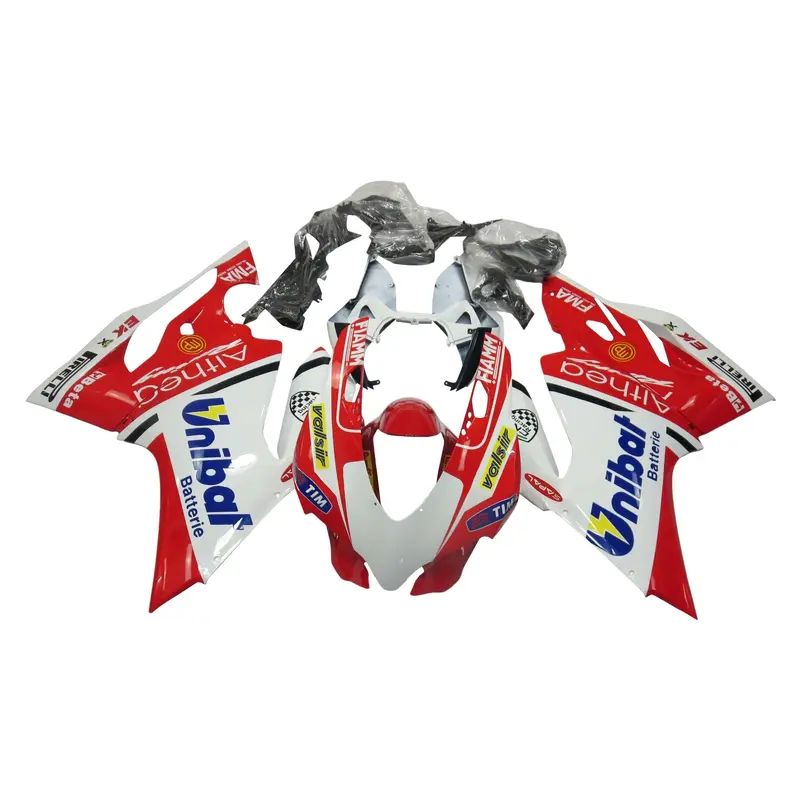 Amotopart 2012-2015 Ducati 899 Red White Yellow with Declas Fairing Kit