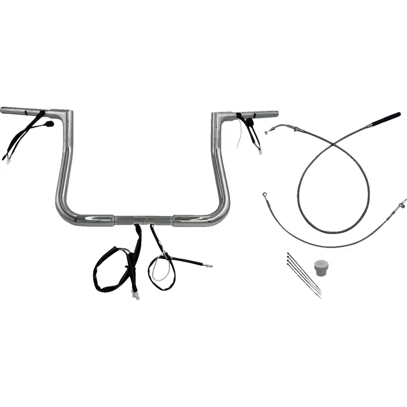 FAT BAGGERS INC. 1-1/4" EZ Install Flat Top Handlebar - 11" - Chrome 749011