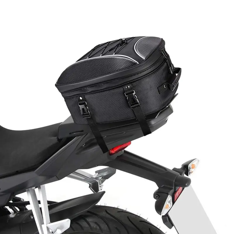 30L Expandable Tail Bag with Waterproof Cover, Helmet Bag