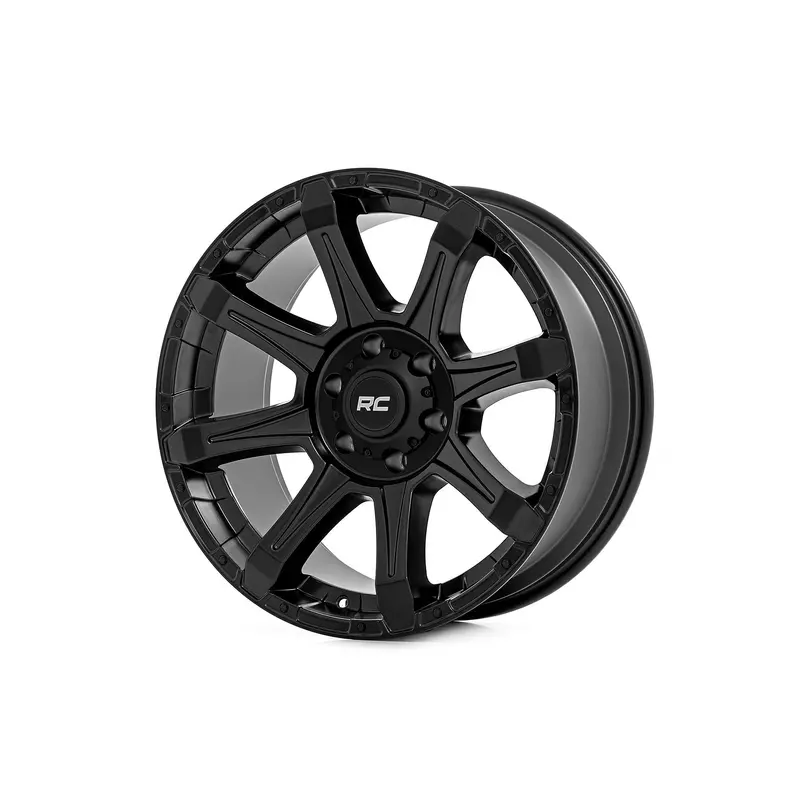 Rough Country 81 Series Wheel | One-Piece | Semi Gloss Black | 20x10 | 8x180 | -19mm | 81201806