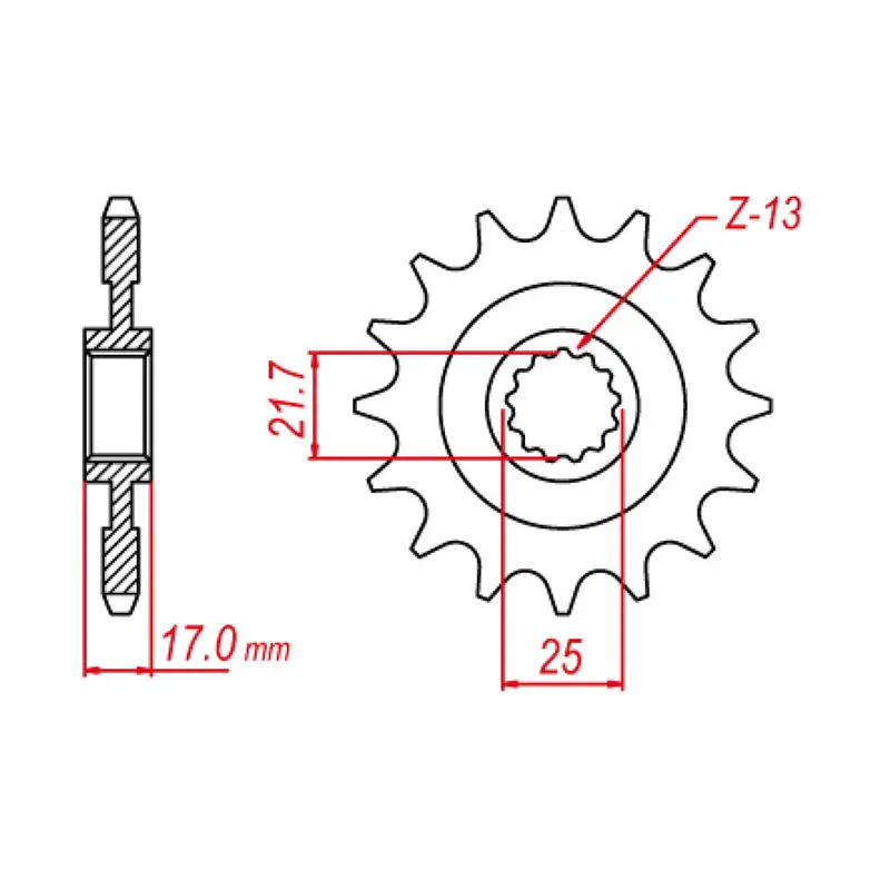 MTX 1381 Steel Front Sprocket #520