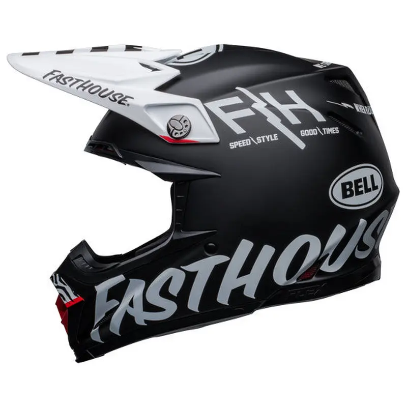 Bell MOTO-9S FLEX Fasthouse Flex Crew Matte Black/White