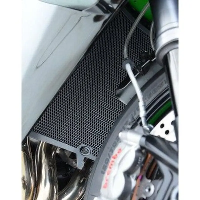 R&G Racing Black Aluminum Radiator Guard For 2015-2020 Kawasaki Ninja H2 ZX1000