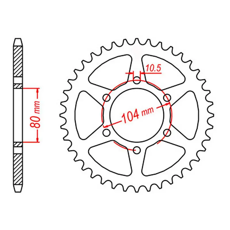MTX 478 Steel Rear Sprocket #520 (11-163)