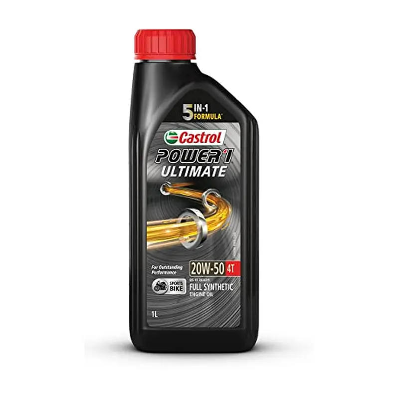 Castrol POWER1 ULTIMATE 20W-50 4T Full Synthetic Engine Oil for Sport Bikes 1L