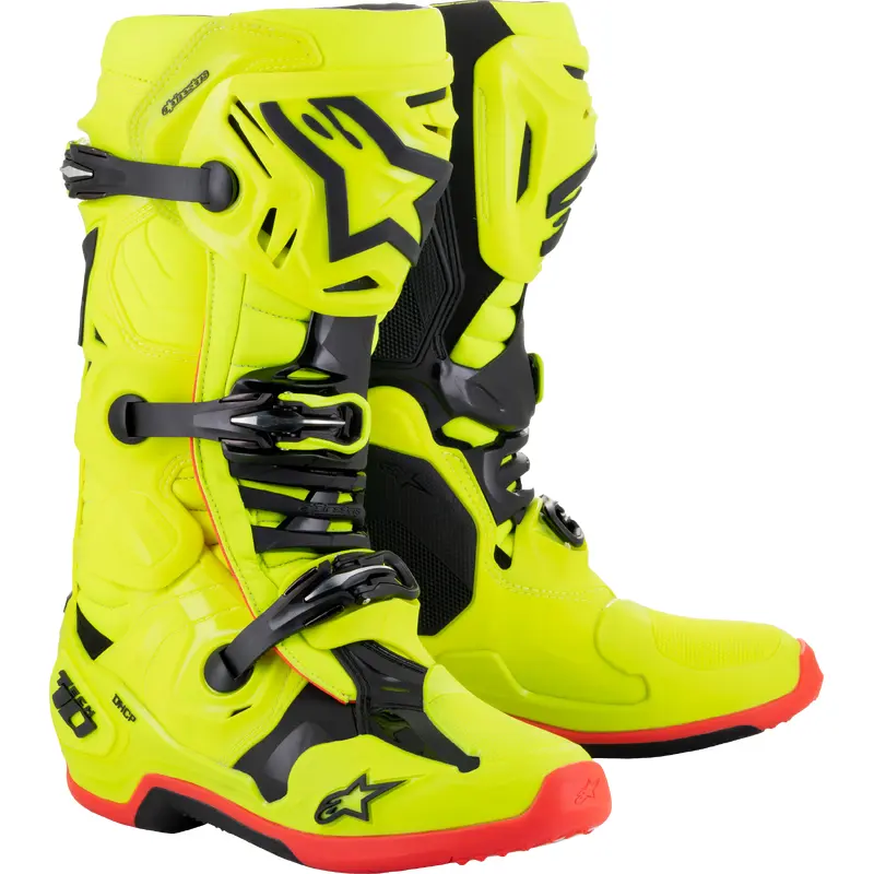 Tech 10 Boots Ylw Fluo/Blk/Red Fluo Sz 9