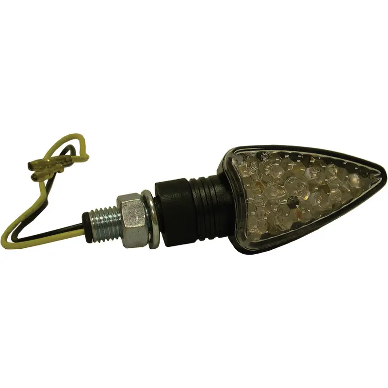 DMP SHORT ARROW 8 LED MARKER LIGHTS CARBON W/CLEAR LENS 900-0033