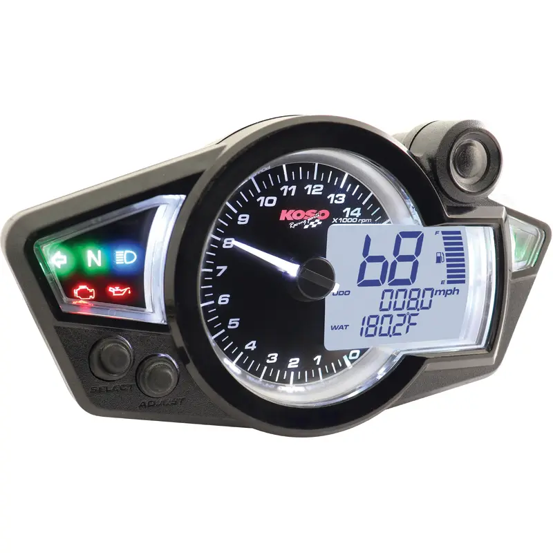 KOSO GP STYLE MULTI-FUNCTION GAUGE RX-1N BLACK PANEL BA011W02