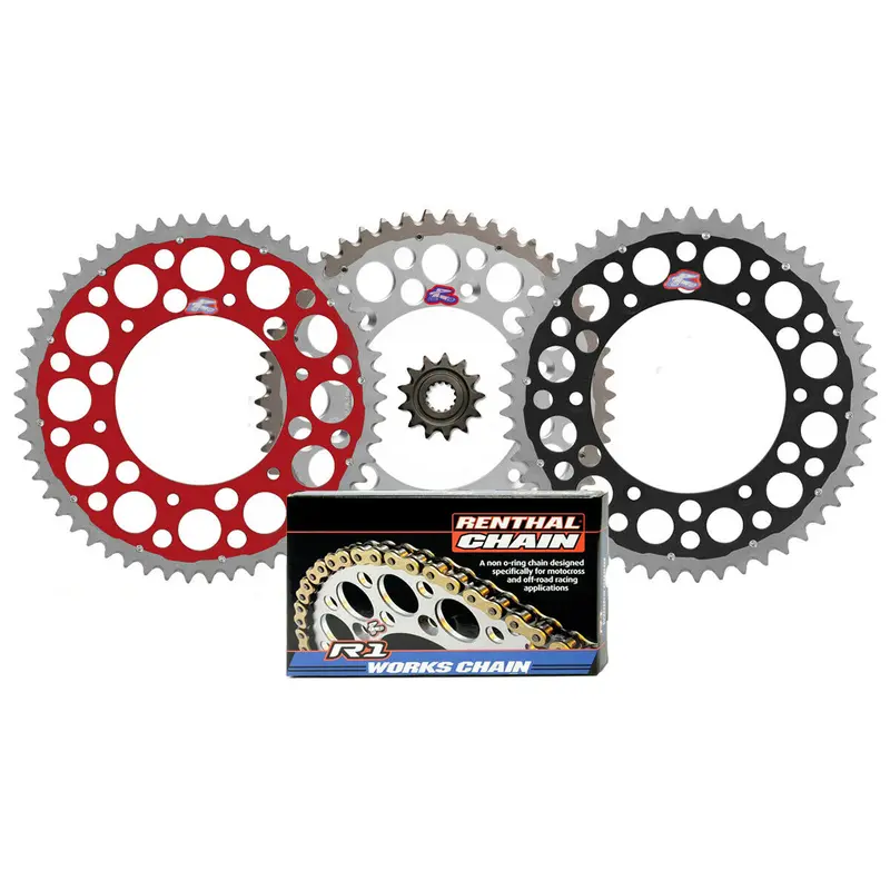 Renthal Grooved front & Twinring Sprocket & R1 Works chain kit for Honda CRF450R