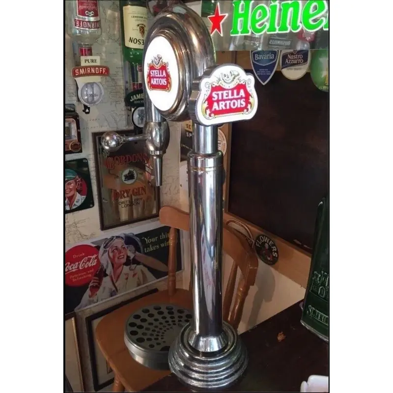 STELLA ARTOIS Gooseneck Swan Glycol Tower Beer Tapper Lighted