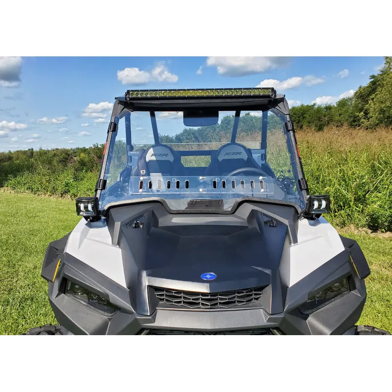 Polaris RZR XP 1000/XP Turbo - 1 Pc Windshield with Clamp and Vent Options