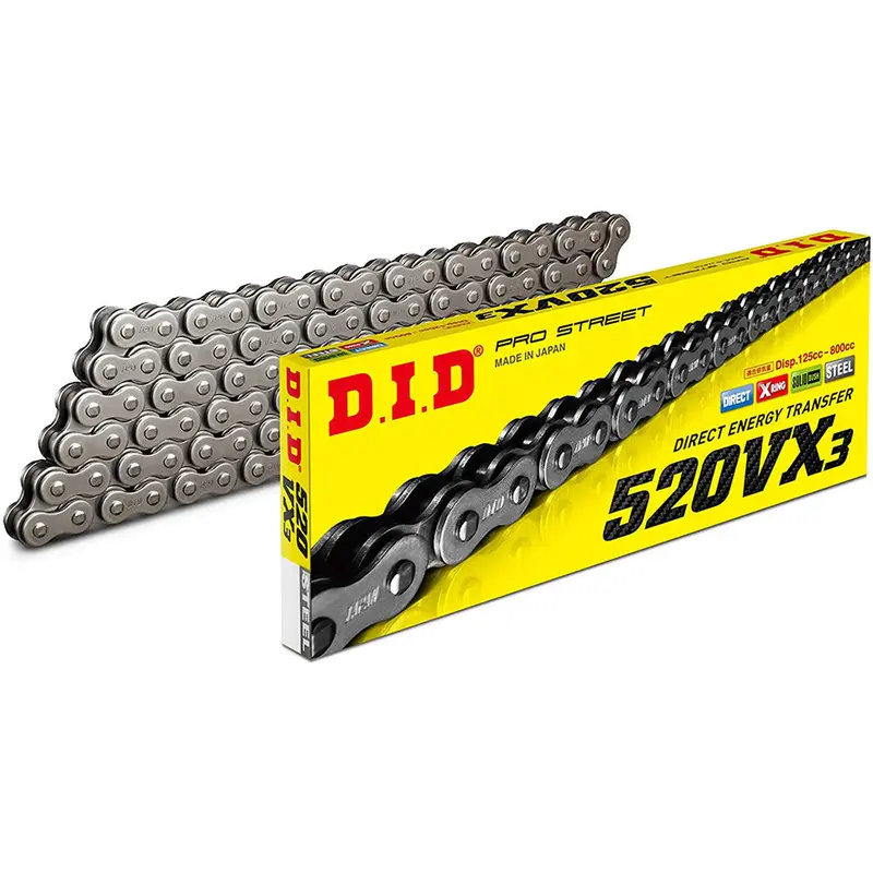 520VX3 x 138FB X'Ring solid bush chain w/ FJ clip link DID (520VX3138)