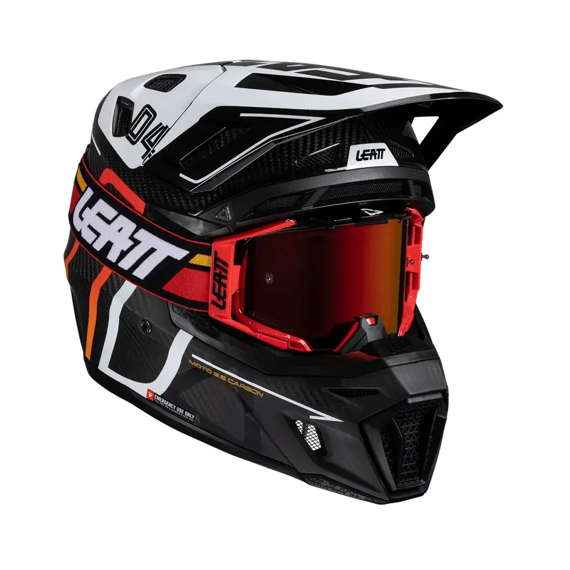 Leatt 9.5 Moto Carbon Helmet Kit w/ 6.5 IRIZ Goggles V25