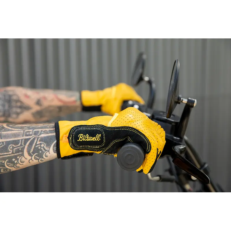 BILTWELL Borrego Gloves - Gold/Black - Small 1506-0701-302