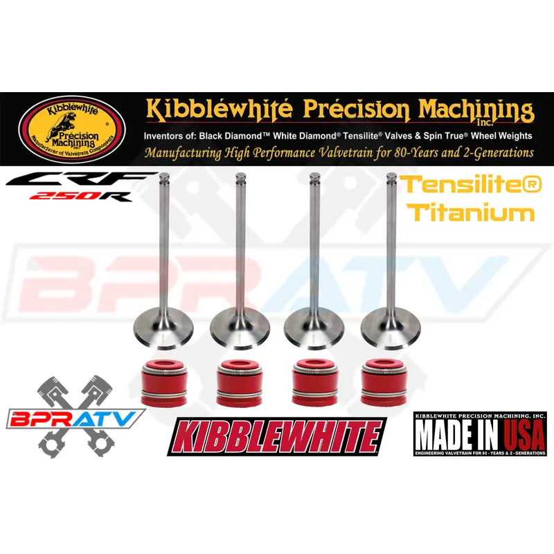 18 Honda CRF250R RX Kibblewhite Tensilite Titanium Intake Exhaust Valves Seals