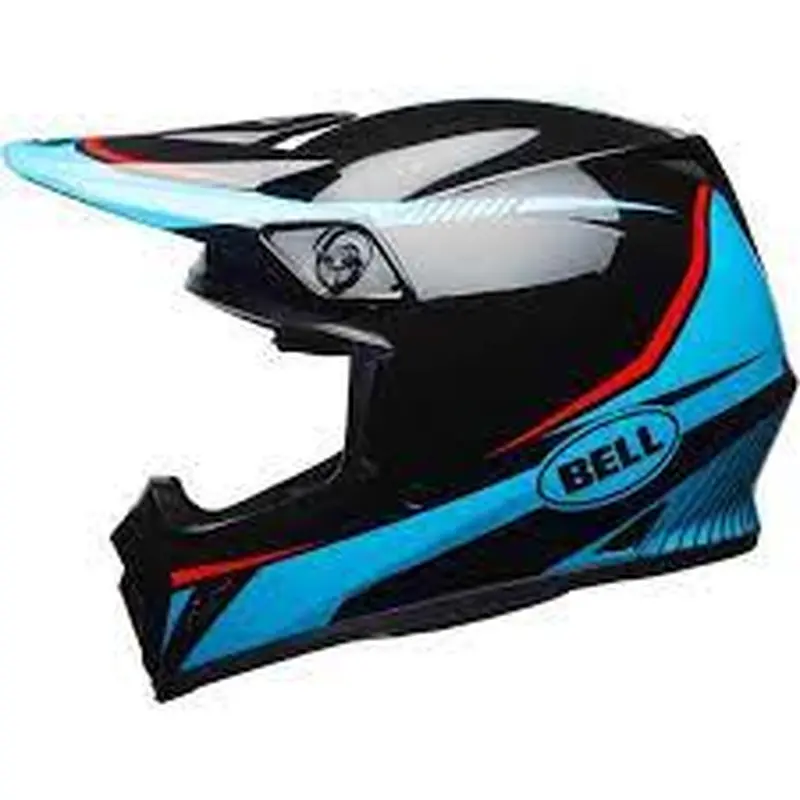 BELL MX-9 MIPS HELMET TORCH BLK/ CYAN/RED MEDIUM