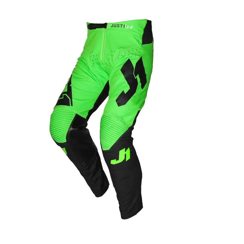 JUST1 J-FLEX YOUTH MX PANTS ARIA BLK/FLUO GRN 24
