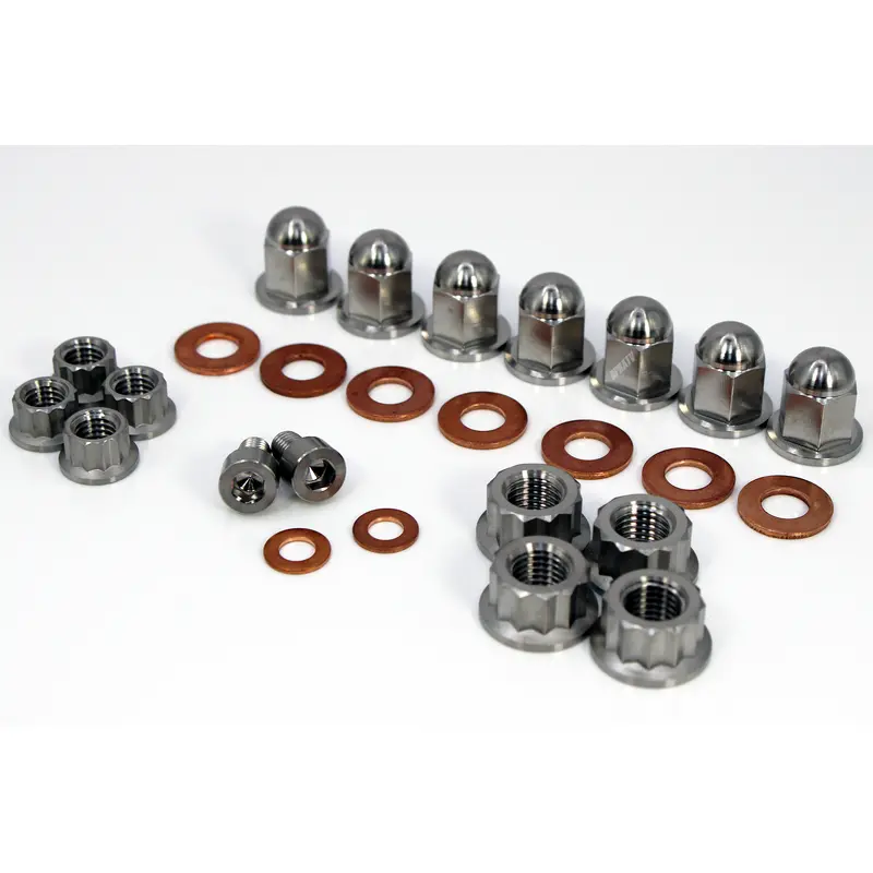 BPRATV Titanium Kawasaki Tecate KXT 250 KXF Cylinder Head Acorn Cap Nuts Kit Set