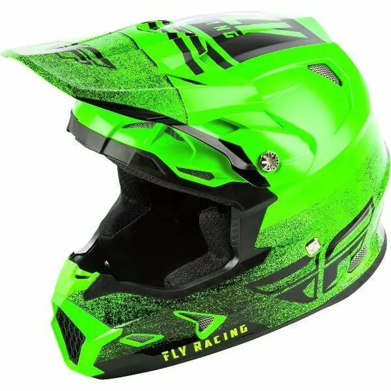 FLY Racing HELMETS -  Fly Racing Toxin MIPS Embargo Gloss Green Black Motocross Helmet