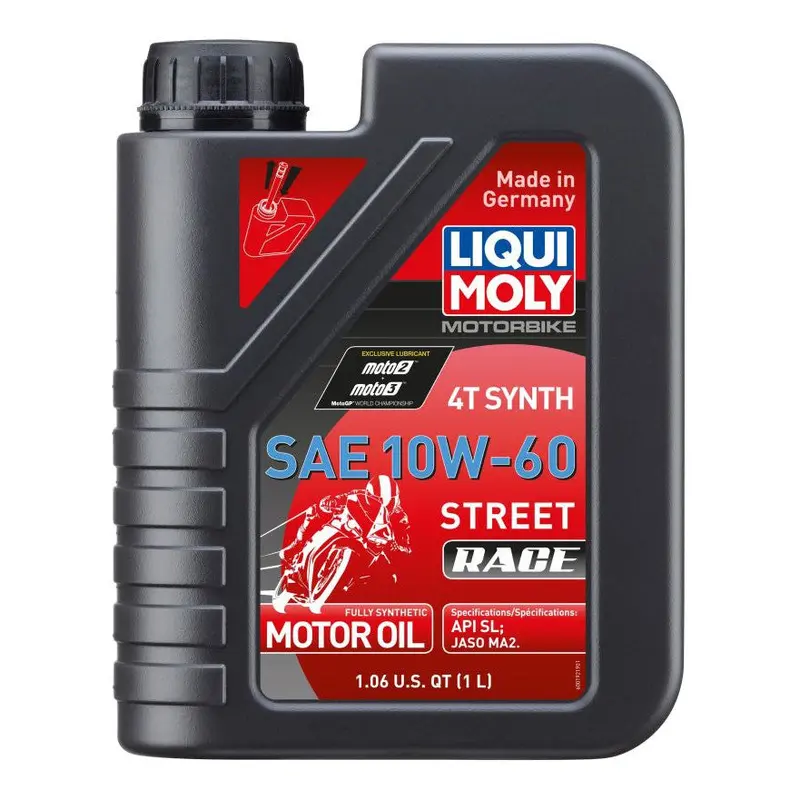 Liqui Moly 1L Synthetic 4T SAE 10W60 Motorbike Street Race Motor Oil 20070