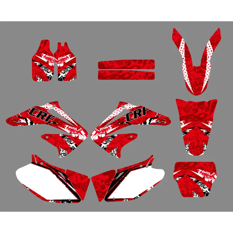 Motorcycle Team Graphics Backgrounds Decals Stickers For HONDA CRF450 2002-2004