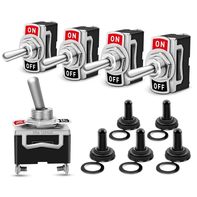 5Pack 2Pin ON/OFF SPST Toggle Switch