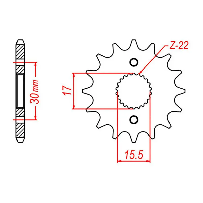 MTX 1256 Steel Front Sprocket #420