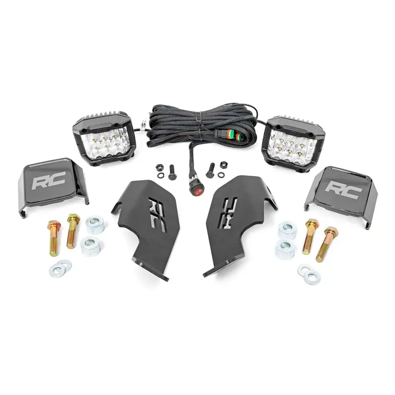 LED Light Kit | Cage Mount | 2" Chrome Pair | Wide Angle | Honda Talon 1000R  | 92035