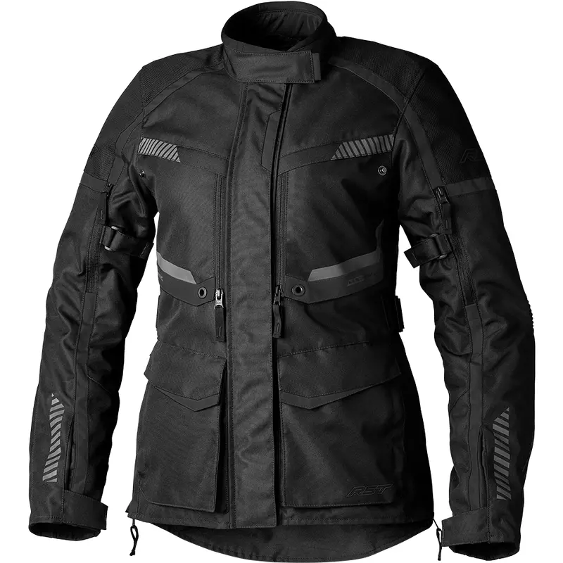 Ladies Maverick Evo Ce Jacket Black/Black Textile Lg