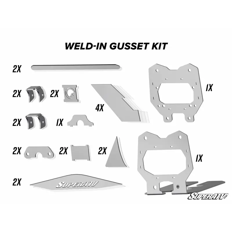 Super ATV CAN-AM MAVERICK X3 WELD-IN GUSSET KIT