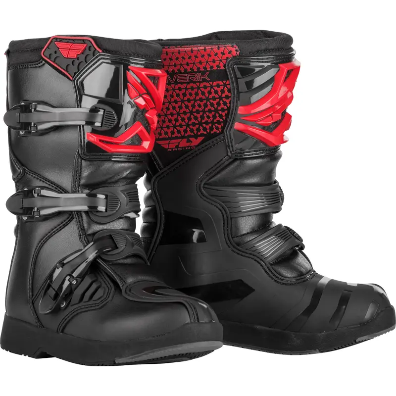 Youth Maverik Boots Red/Black Sz 06