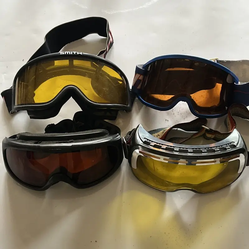 Vintage Lot Of 1970s & Up Snowmobile Winter Goggles Glasses Eye Protection