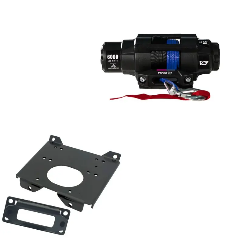 Viper 6000lbs V3 Winch Blue Rope With Mount For Polaris RZR S4 1000 2016-2022