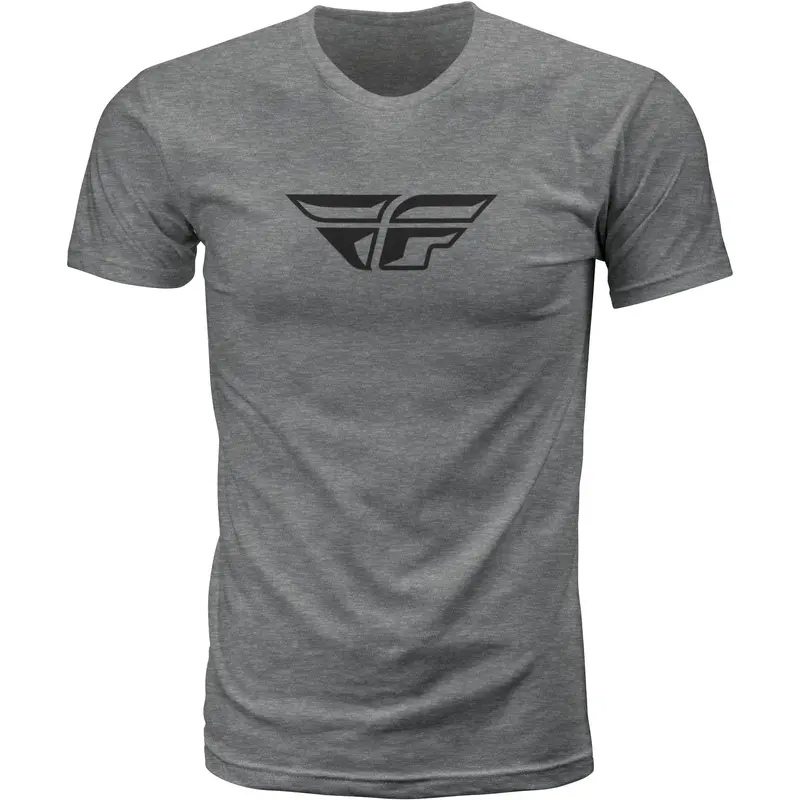 Fly F Wing Tee Dark Grey Heather Sm