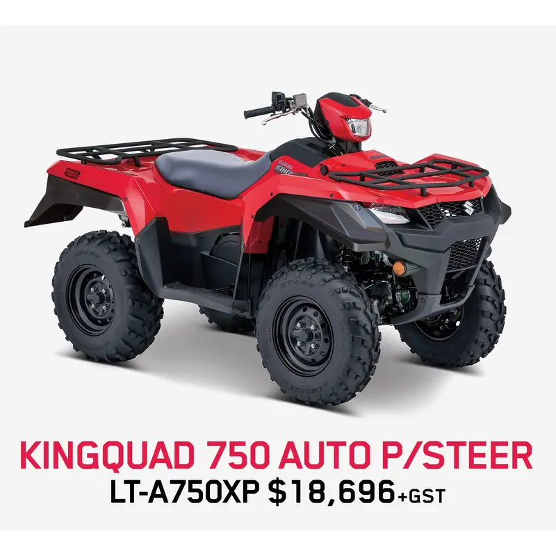 SUZUKI LTA750XP KingQuad 750 Power Steer *3.9% - 1/3, 1/3, 1/3 Finance*