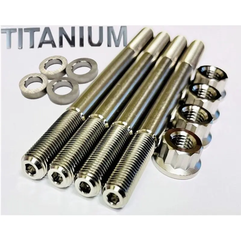Best Polaris RZR Ranger ACE 570 Ti Cylinder Head Stud Bolts TITANIUM Studs Kit