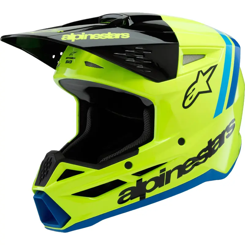 Sm3 Youth Radium Helmet Ylw Fluo/Blk/Blue Ys