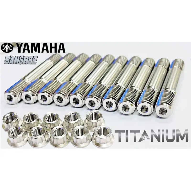 Banshee Noss Super Cub Cylinder Head Ti Studs TITANIUM Supercub Stud Nut Kit Set
