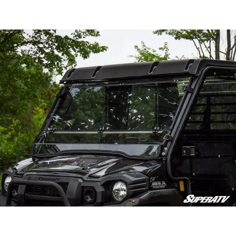 KAWASAKI MULE PRO SCRATCH RESISTANT FLIP DOWN WINDSHIELD