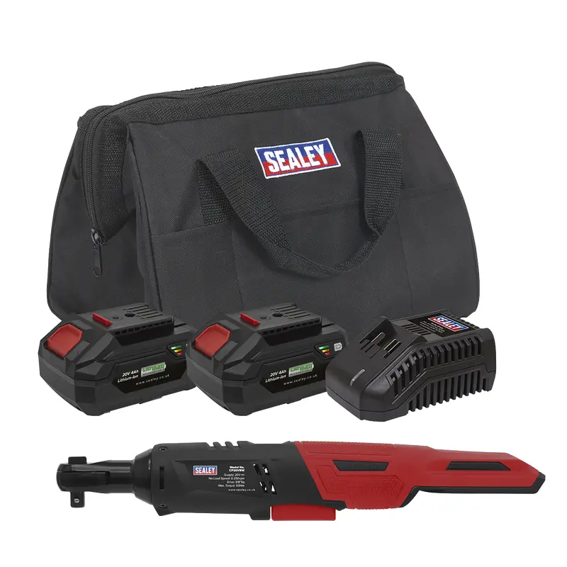 Cordless Ratchet Wrench 3/8"Sq Drive Kit 20V SV20 Series - 2 Batteries - CP20VRWKIT