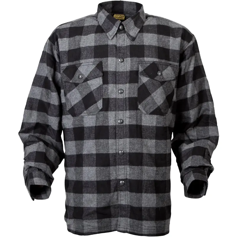 Covert Moto Flannel Black/Grey Md
