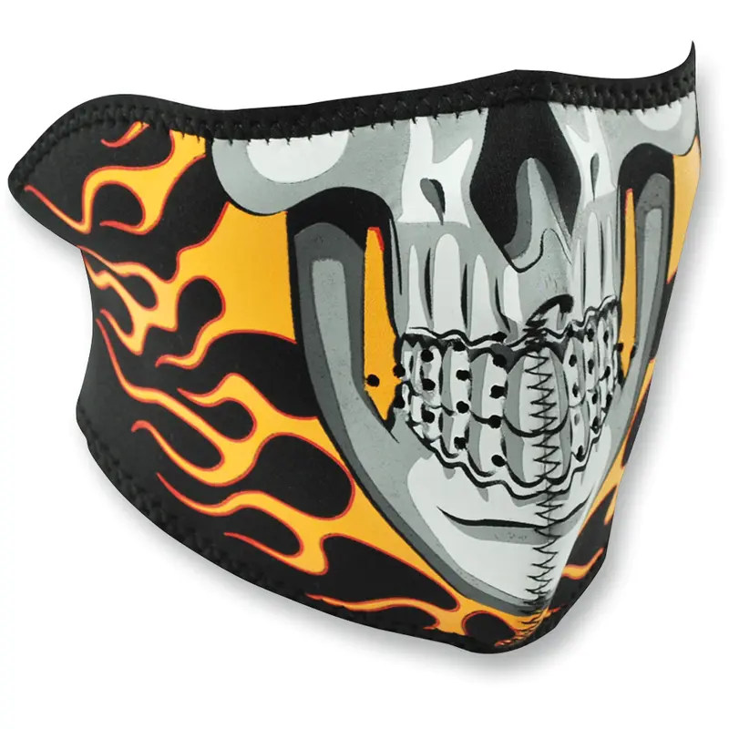 ZAN HEADGEAR Half Mask - Burning Skull WNFM061H