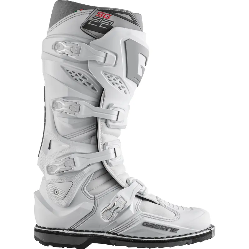 GAERNE SG 22 Boots White Size 11 - High-Performance Motorcycle Footwear