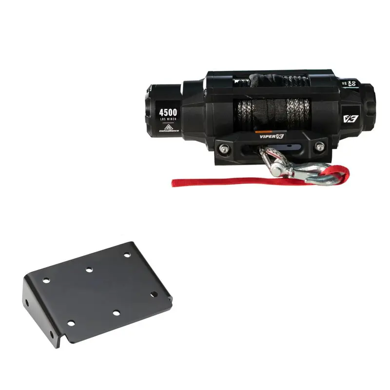 Viper 4500lbs V3 Winch Black Rope With Mount For Suzuki King Quad 500 2011-2018