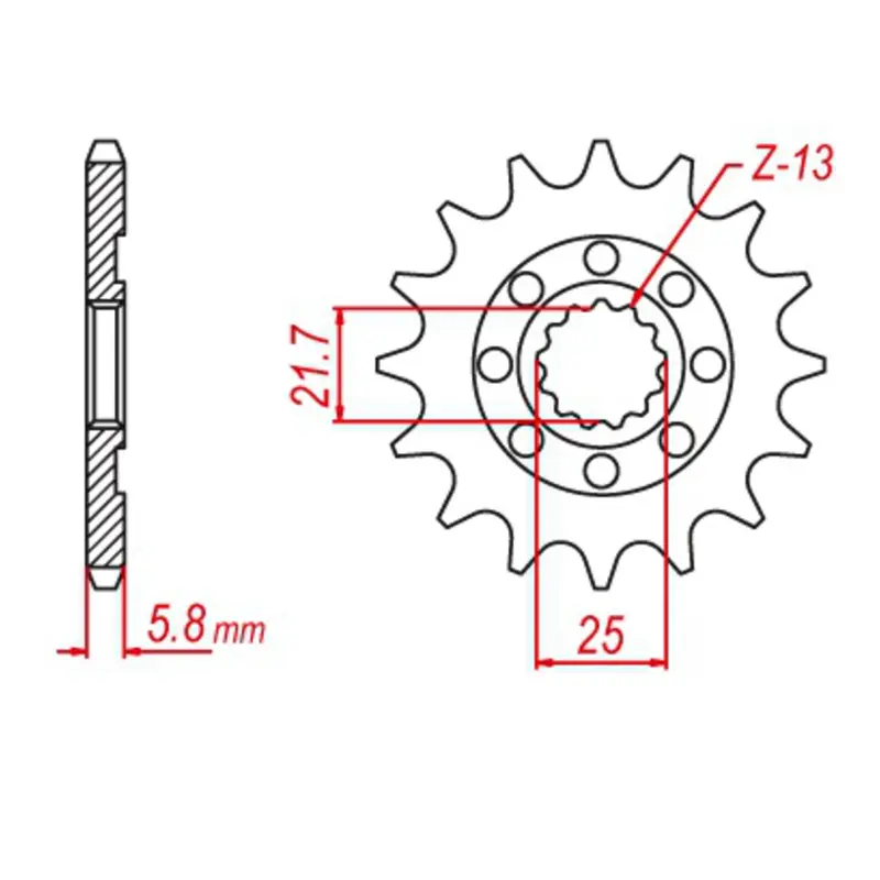 MTX 1565 Hornet Lightweight Steel Front Sprocket #520