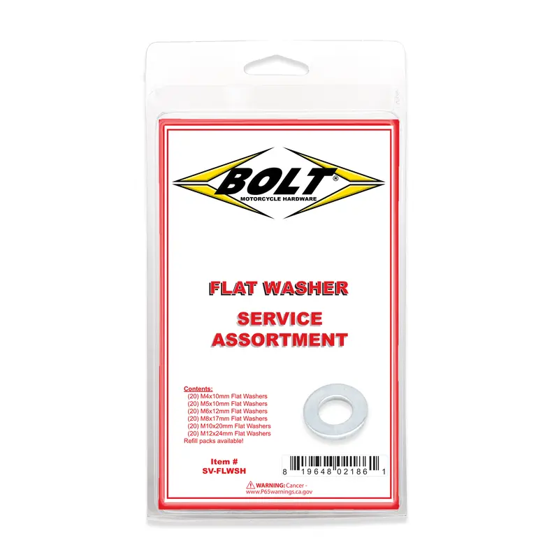 Bolt Flat Washer Assortment 120 Piece Kit | SV-FLWSH
